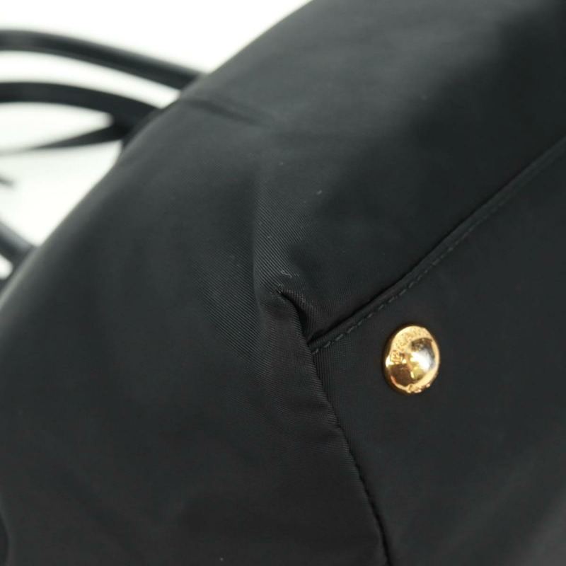 【日本直送】PRADA 尼龍皮革雙肩包 黑色 金色 正品 166142V-18