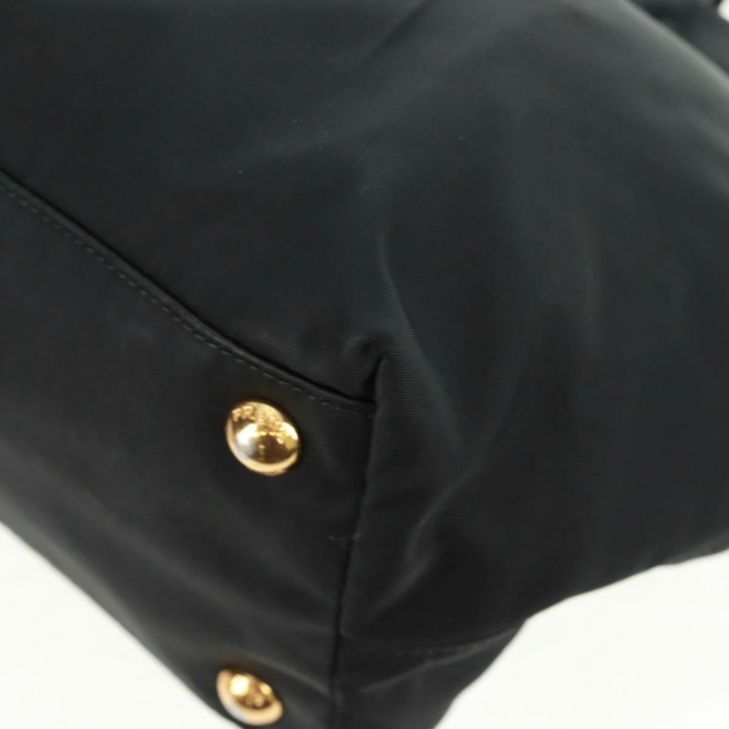 【日本直送】PRADA 尼龍皮革雙肩包 黑色 金色 正品 166142V-19