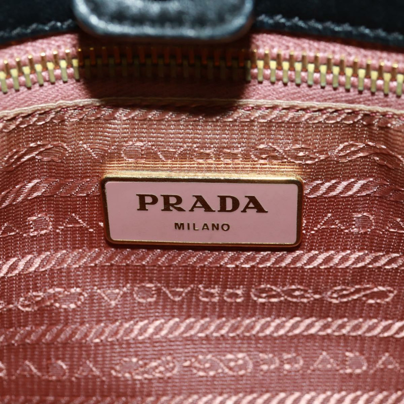 【日本直送】PRADA 尼龍皮革雙肩包 黑色 金色 正品 166142V-21