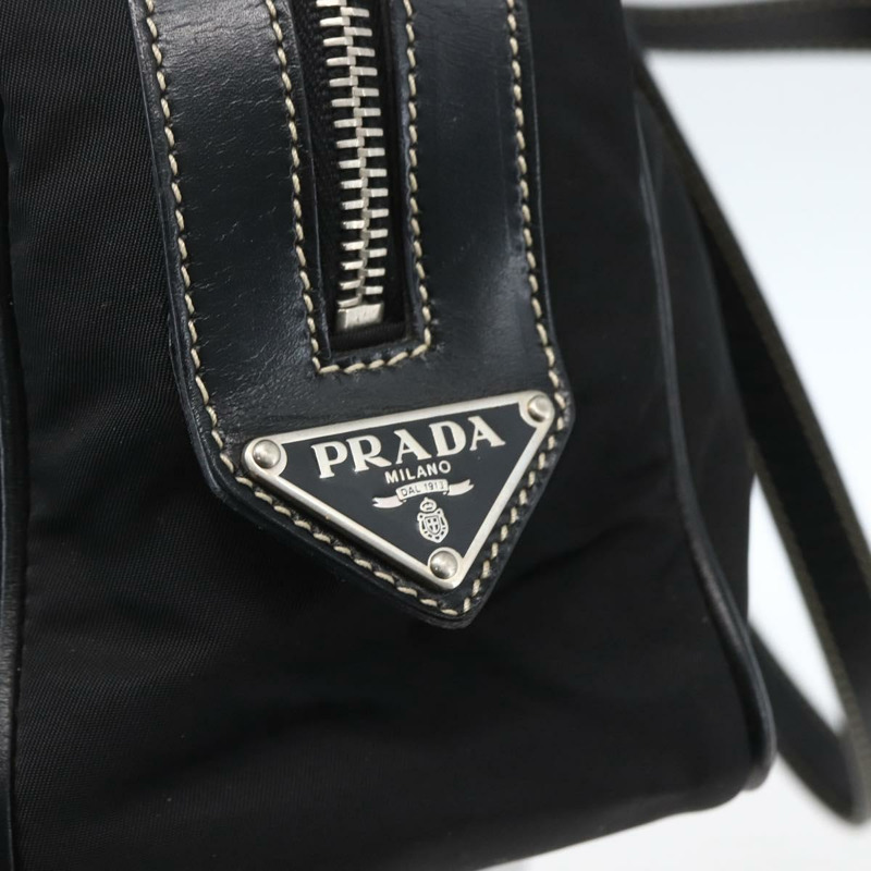 【日本直送】PRADA 尼龍手提包 黑色 銀色 正品 ep12891V-17