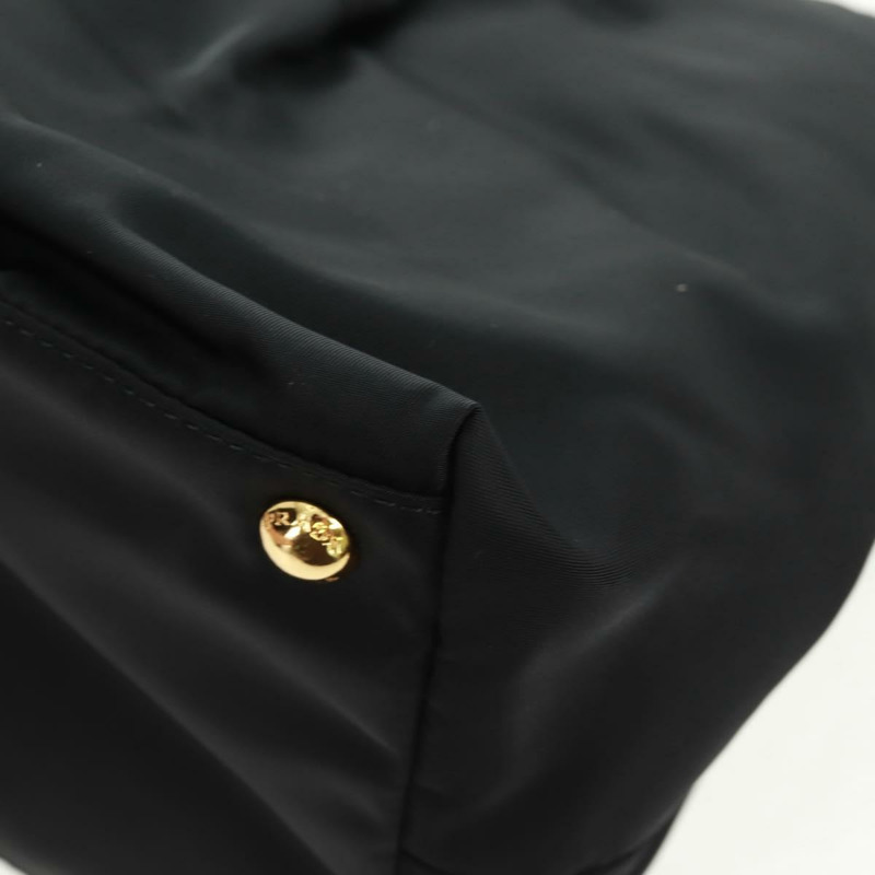 【日本直送】PRADA 尼龍皮革黑色金色手提包 正品 am10586V-15