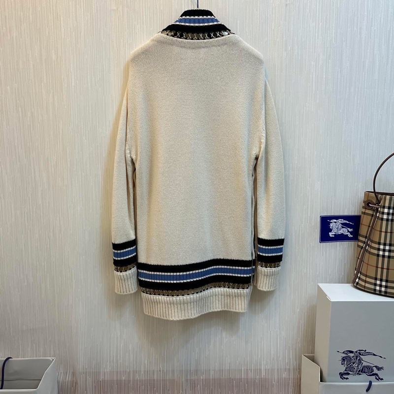 BURBERRY 英國米色學院風毛衣XS-4