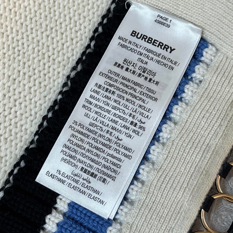 BURBERRY 英國米色學院風毛衣XS-14