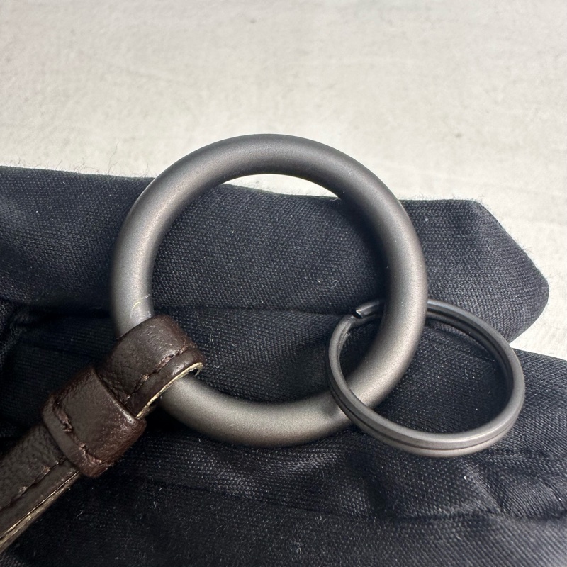 BV 中古咖啡色小編織鏡子鑰匙圈吊飾-6