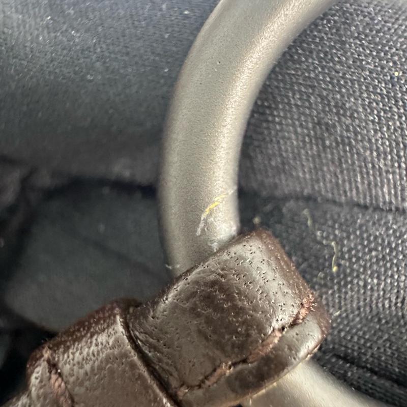 BV 中古咖啡色小編織鏡子鑰匙圈吊飾-9