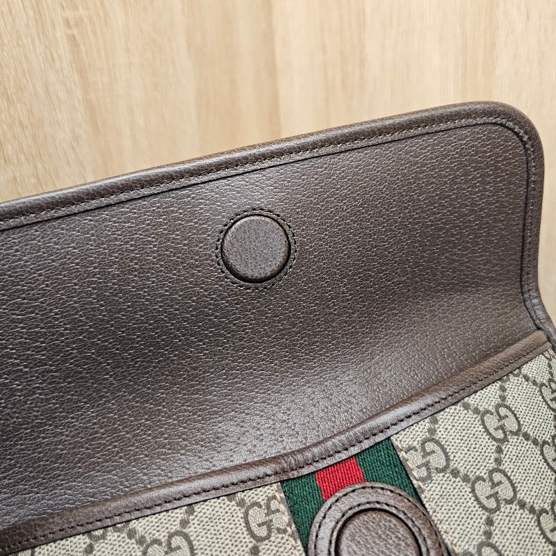 [農曆新年福利回饋🧧] Gucci 老花藍紅藍背帶霧金釦胸口腰包-22