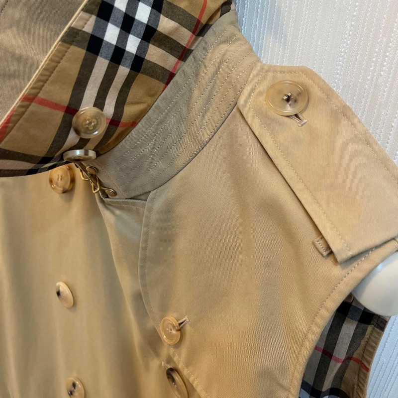 BURBERRY 英國蜜色肯辛頓風衣背心UK4-5