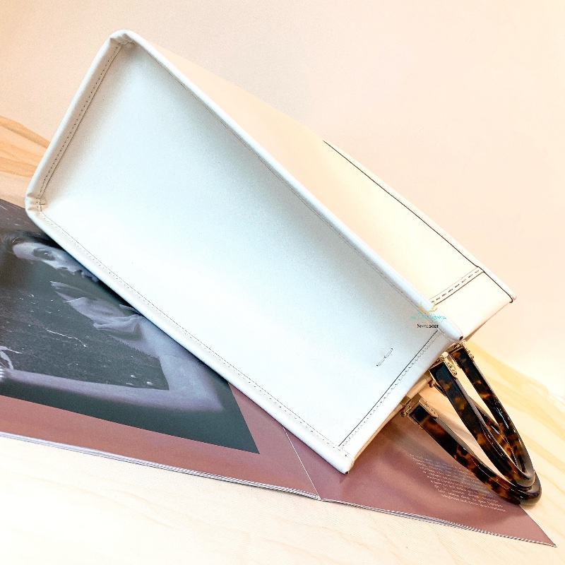 FENDI 芬迪 8BH386 米白色 Sunshine 全皮 玳瑁手把 中號 托特包 兩用包 手提包 肩背包-8