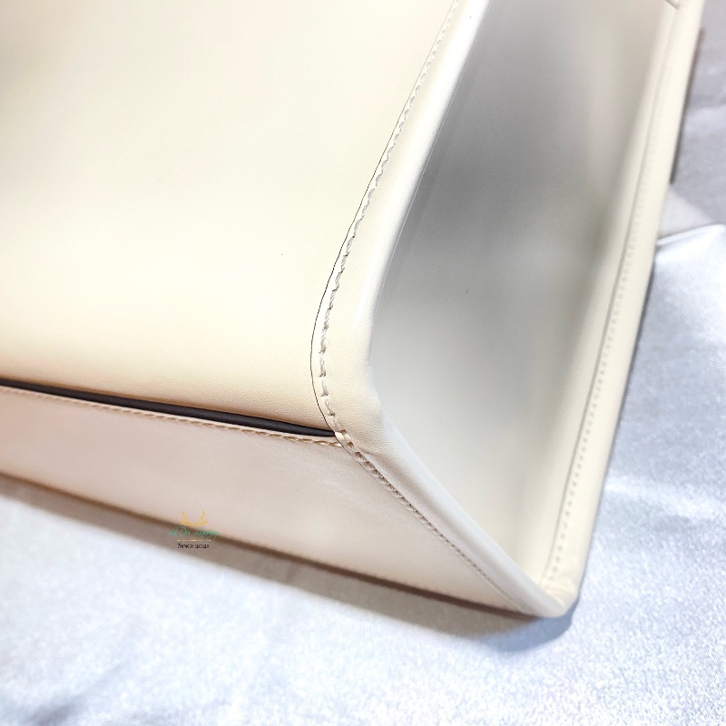 FENDI 芬迪 8BH386 米白色 Sunshine 全皮 玳瑁手把 中號 托特包 兩用包 手提包 肩背包-9