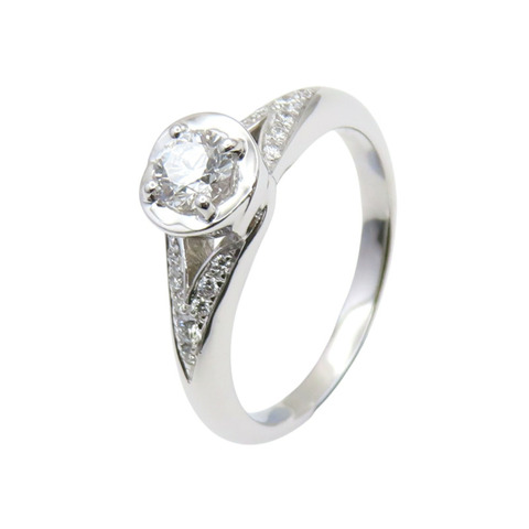 PT950鉑金 鑽石 Incontro d'Amore 戒指 61【BVLGARI 寶格麗】 AN857699