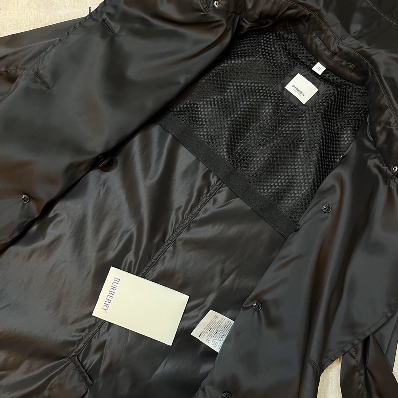 BURBERRY 英國黑色輕盈風衣UK2-10