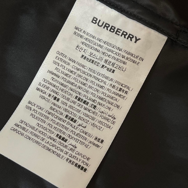 BURBERRY 英國黑色輕盈風衣UK2-13