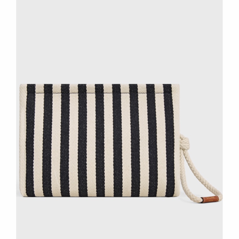 Celine 女士 THAIS 條紋手拿包均碼碼21cm*7cm*17cm-1