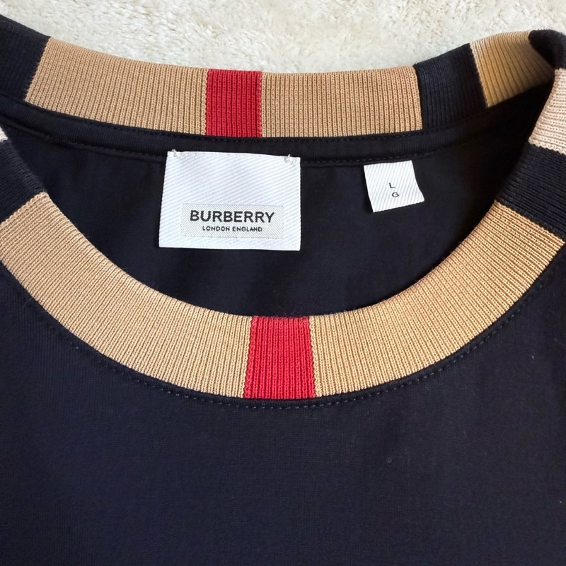 Burberry 巴寶莉 男款黑色T-shirt/男女同款/迪麗熱巴同款/L號/98新美品-2