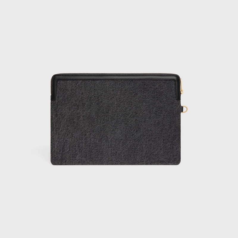 Celine 女士 牛仔布 CUIR TRIOMPHE 手拿包均碼碼25cm*1cm*17.5cm-1