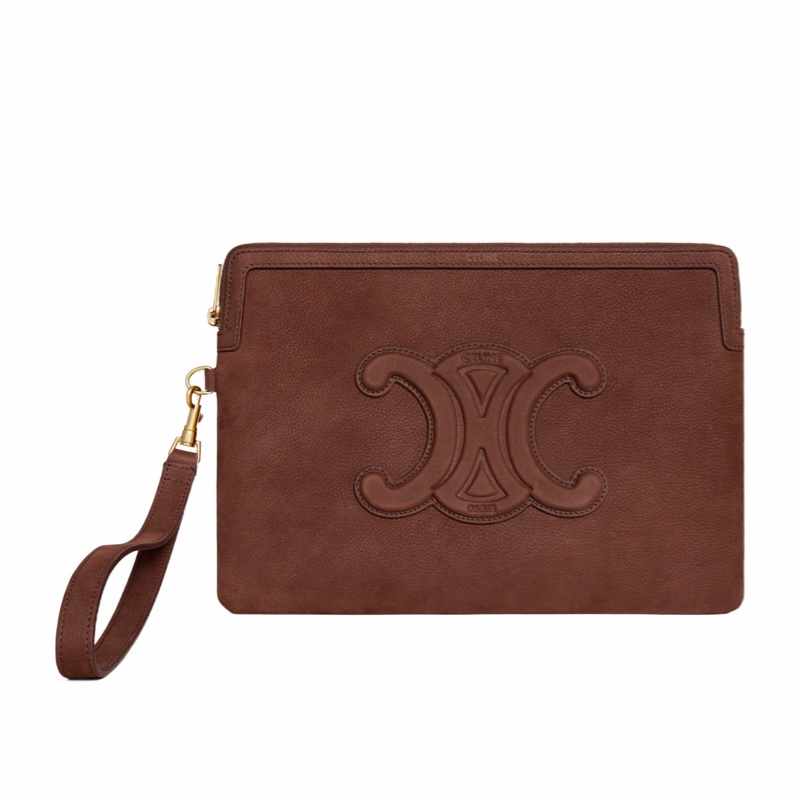 Celine 女士 粒面小牛皮 CUIR TRIOMPHE 帶肩帶小手拿包均碼碼25cm*1cm*17.5cm-0