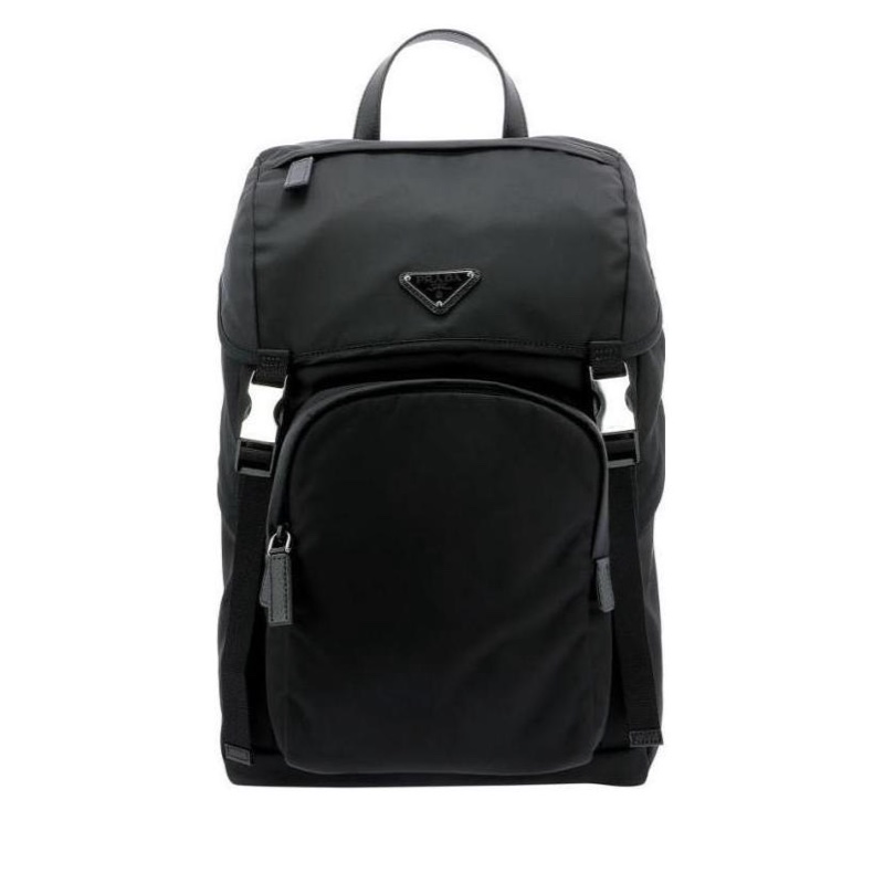 Prada 男士 Re-Nylon與Saffiano皮質背包均碼碼常規、27cm*17cm*45cm-0