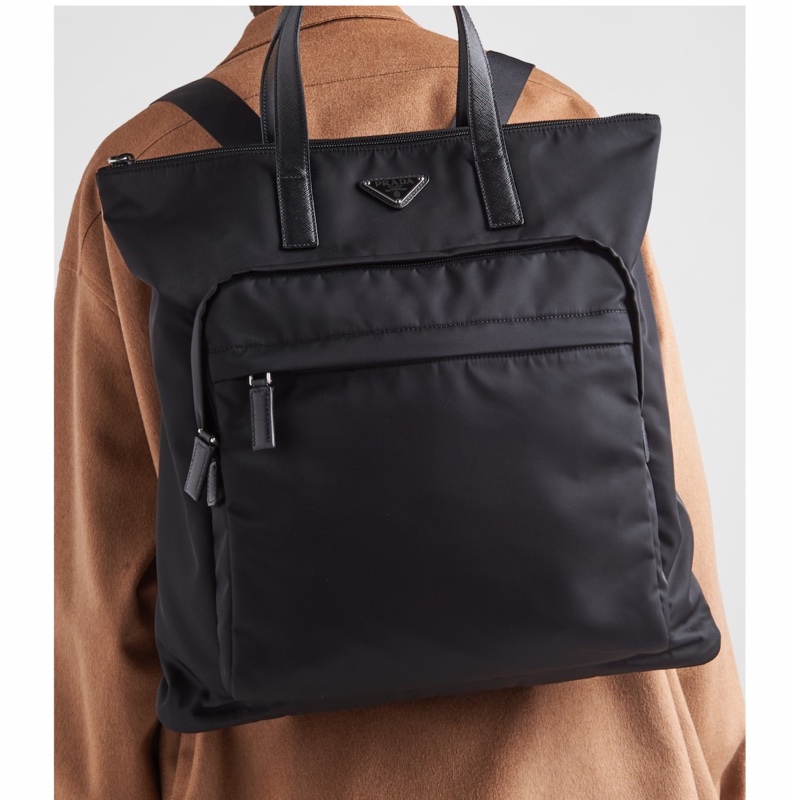 Prada 男士 拉鍊雙肩包均碼碼38cm*10cm*42cm-5