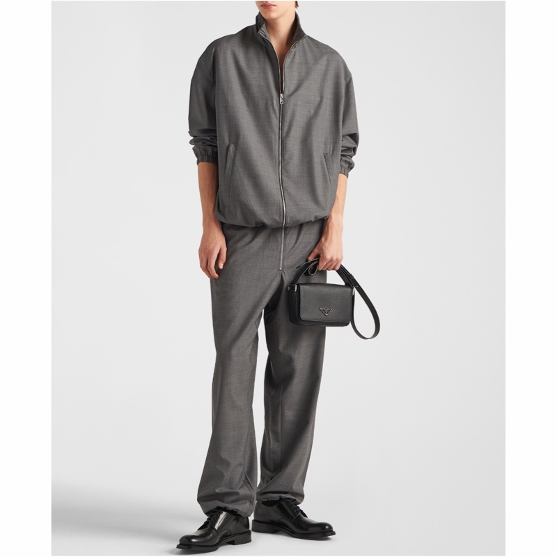 Prada 男士 Saffiano翻蓋單肩包均碼碼常規、19cm*5cm*13cm-3