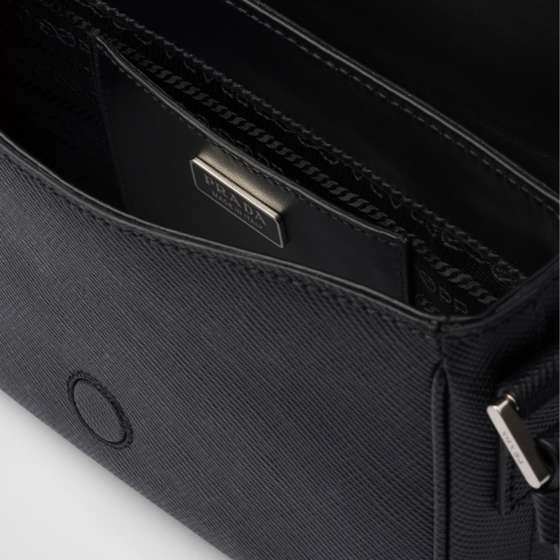Prada 男士 Saffiano翻蓋單肩包均碼碼常規、19cm*5cm*13cm-4