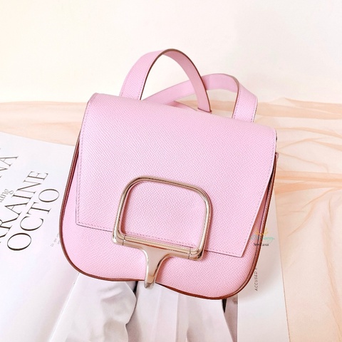 Hermes 愛馬仕 Della mini X9 錦葵紫ｘ銀釦 翻蓋式 斜背包 側背包 屁股包 肩背包