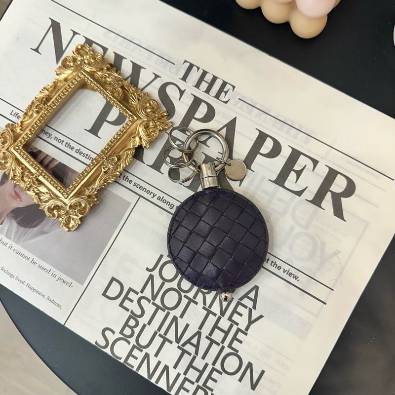 BV 中古紫色小編織鑰匙圈吊飾-0