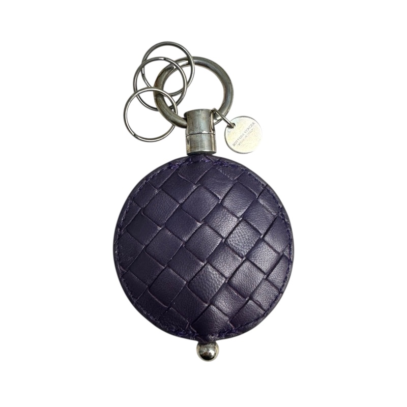 BV 中古紫色小編織鑰匙圈吊飾-1