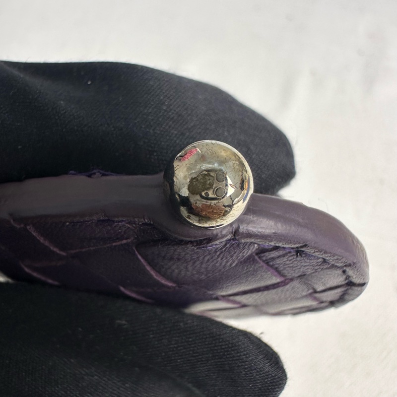 BV 中古紫色小編織鑰匙圈吊飾-5