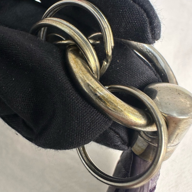 BV 中古紫色小編織鑰匙圈吊飾-6