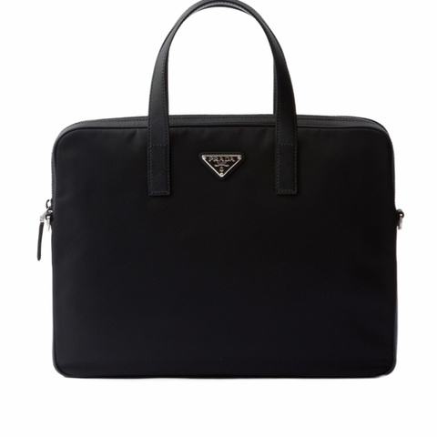 Prada 男士 徽標拉鍊公文包均碼碼36cm*4cm*28cm