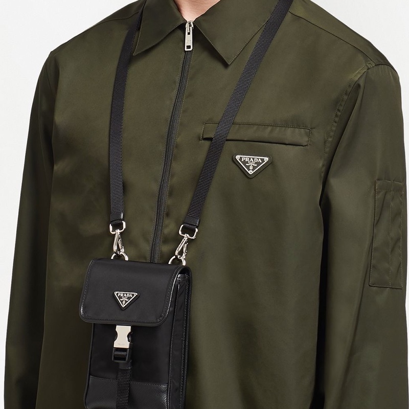Prada 男士 Re-Nylon 再生尼龍手機包均碼碼常規、12cm*2.5cm*18cm-3