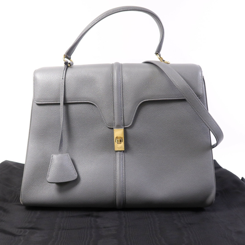 CELINE 牛皮皮革Large 16 Bag金扣手挽肩背兩用袋-9