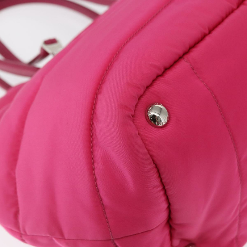 【日本直送】PRADA 手提包 尼龍 粉紅色 銀色 正品 165607-14