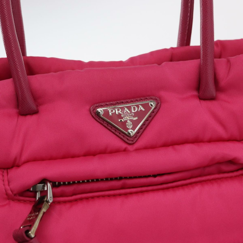 【日本直送】PRADA 手提包 尼龍 粉紅色 銀色 正品 165607-16