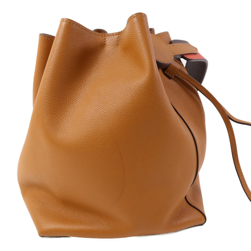 HERMES Evercolor皮革Licol 17肩背袋Toffee-1