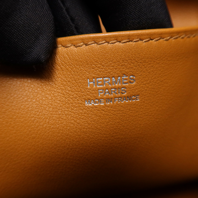 HERMES Evercolor皮革Licol 17肩背袋Toffee-5