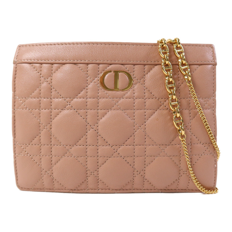 Dior 羊皮皮革Caro Every金扣鏈帶肩背袋-0