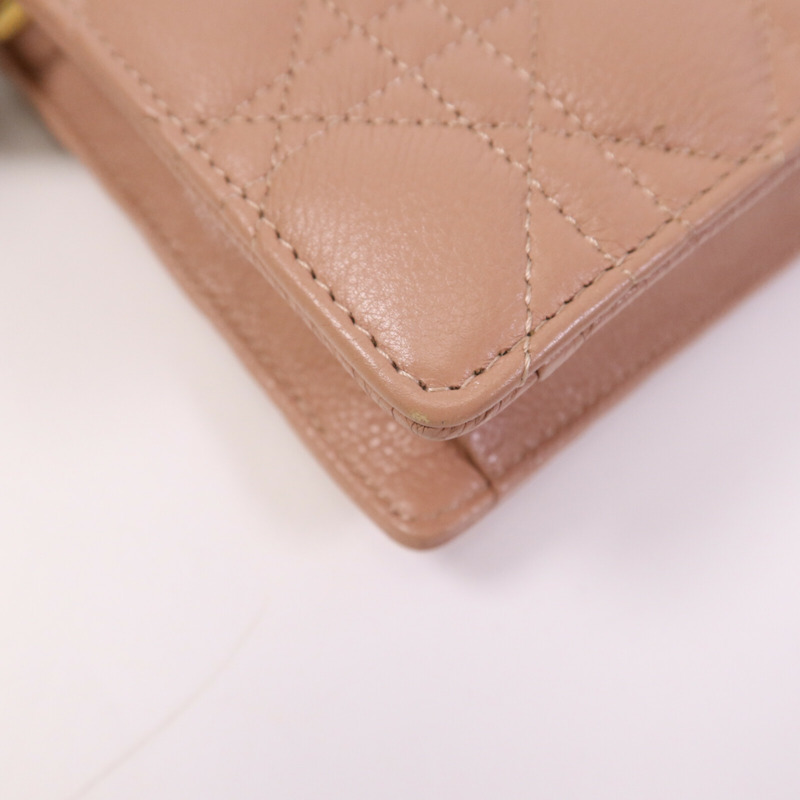 Dior 羊皮皮革Caro Every金扣鏈帶肩背袋-13