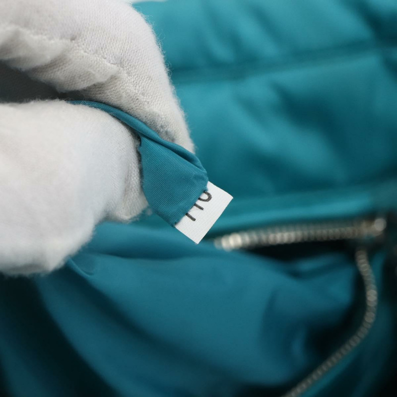 【日本直送】PRADA 飛行員手提包 尼龍 2way Turquoise Blue Silver Auth ka1635SAM-10