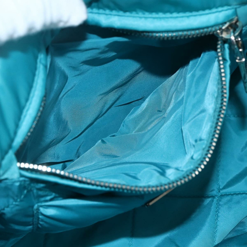 【日本直送】PRADA 飛行員手提包 尼龍 2way Turquoise Blue Silver Auth ka1635SAM-25