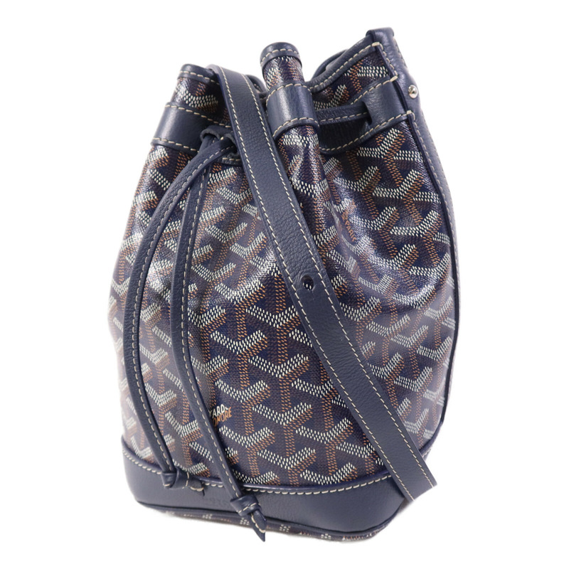 GOYARD 塗層帆布Petit Flot Bucket銀扣肩背袋-2
