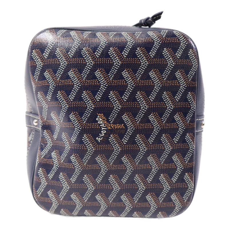 GOYARD 塗層帆布Petit Flot Bucket銀扣肩背袋-3