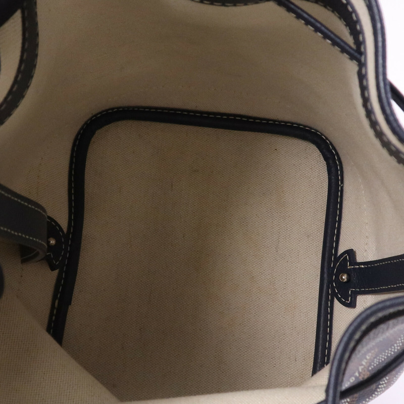 GOYARD 塗層帆布Petit Flot Bucket銀扣肩背袋-4