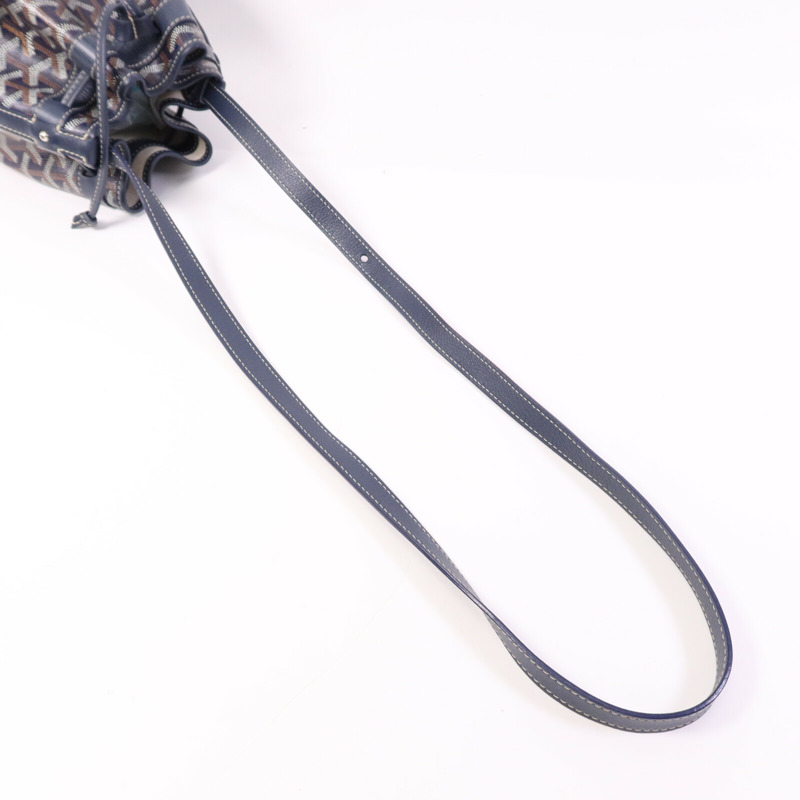 GOYARD 塗層帆布Petit Flot Bucket銀扣肩背袋-8