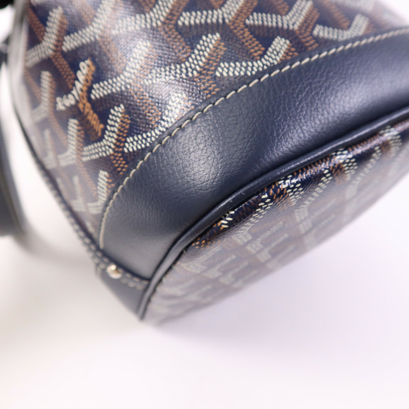 GOYARD 塗層帆布Petit Flot Bucket銀扣肩背袋-12