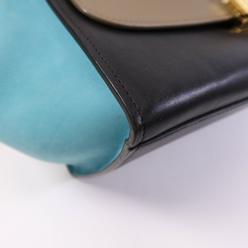 CELINE 牛皮皮革Trapeze金扣手挽肩背兩用袋-11
