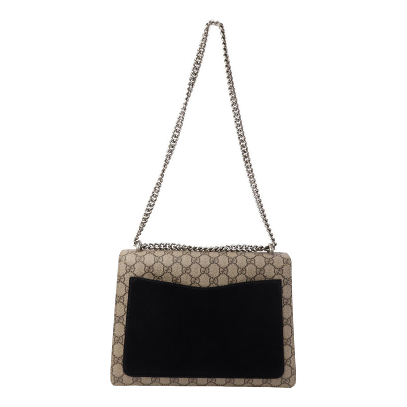GUCCI 塗層帆布Dionysus Medium銀扣肩背袋-1