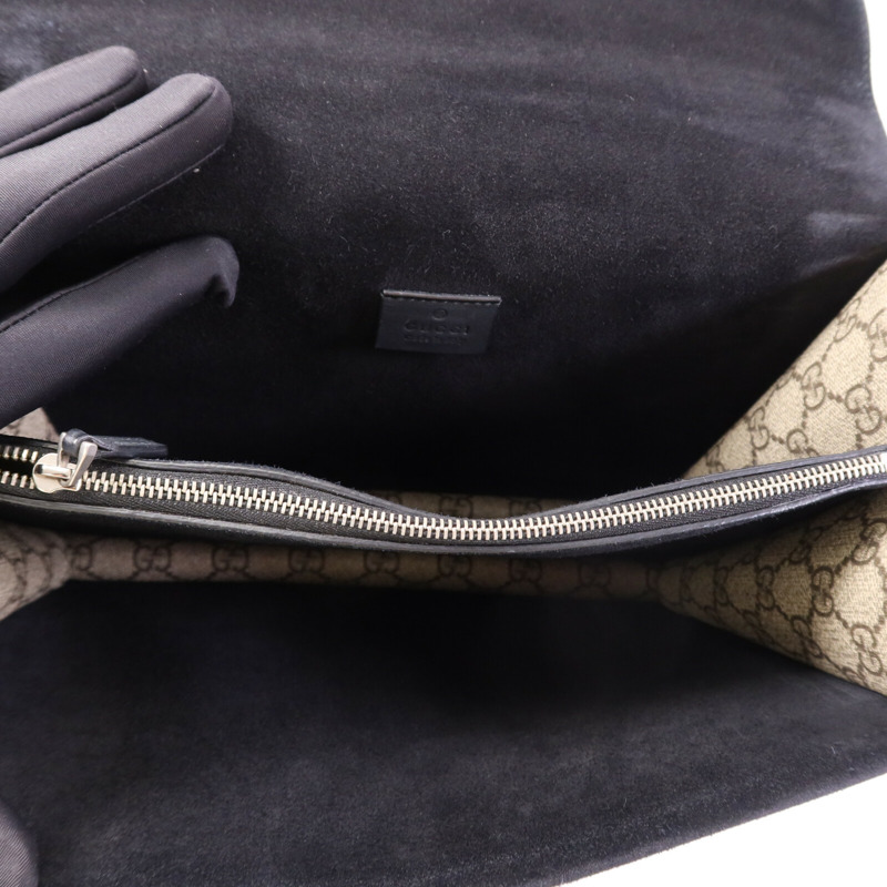 GUCCI 塗層帆布Dionysus Medium銀扣肩背袋-4