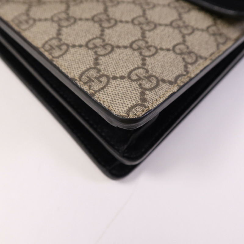 GUCCI 塗層帆布Dionysus Medium銀扣肩背袋-10