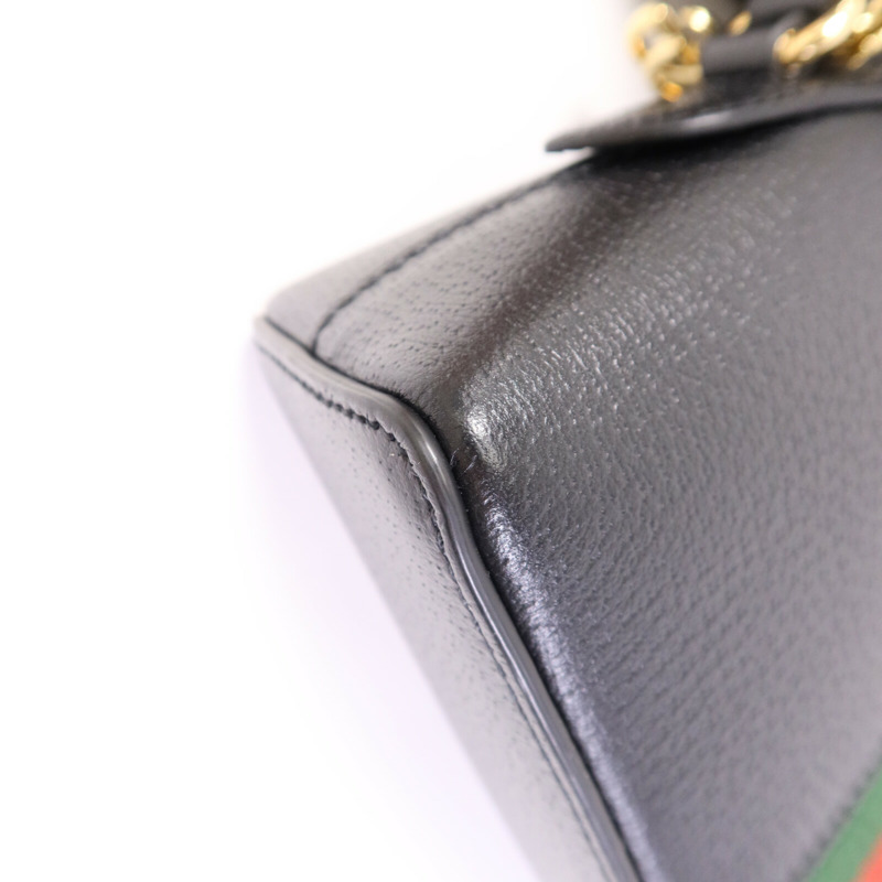 GUCCI 牛皮皮革GG Ophidia金扣肩背包-10